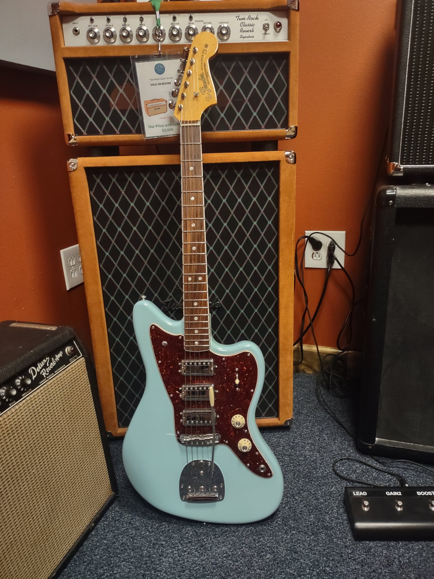 Fender 60th Anniversary Triple Jazzmaster (2018) – Daphne Blue w/ Matching Headstock – USA Made – OHSC