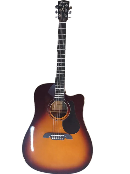 Alvarez Regent Dreadnought Acoustic/electric Sdingle cutaway, Sunburst Deluxe gig bag