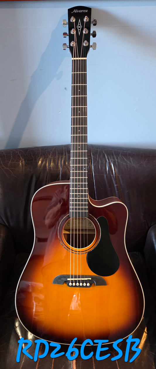 Alvarez Regent Dreadnought Acoustic Electric with Cutaway Sunburst