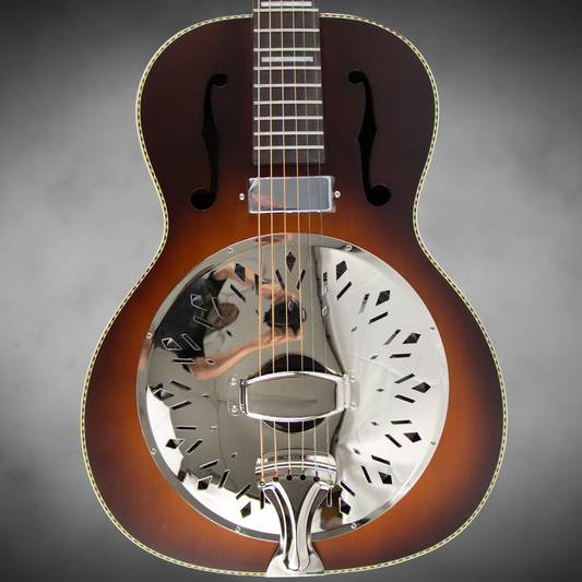 Recording King Dirty 30s Resonator with mini humbucker  Brown Sunburts
