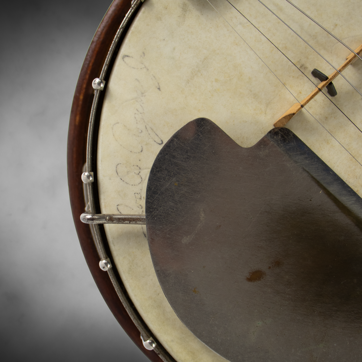 Vintage 1920s Perfacktone Tenor Banjo — Distinctive Ship-Decorated Resonator